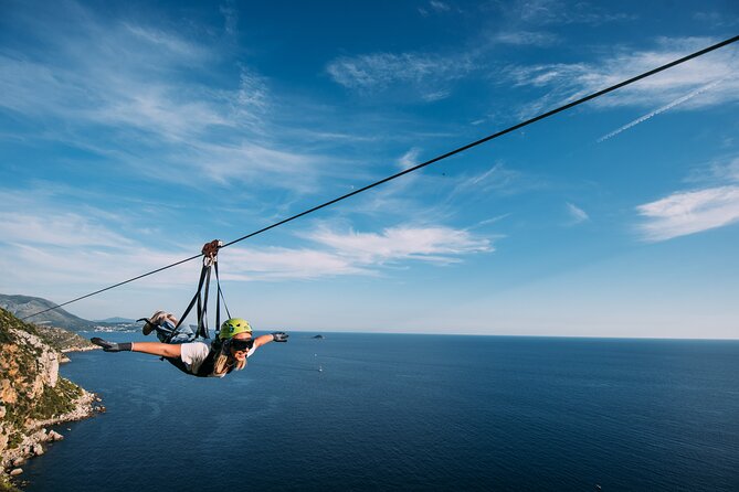 900-Meter Ziplining in Dubrovnik - The launch from the 175-meter hill