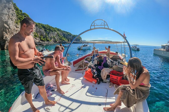 Blue Cave, Green Cave & Lopud Beach small group Speed boat Tour - Swimming into the Blue Cave