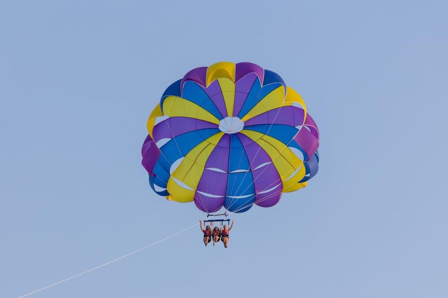 Cavtat: Parasailing - The crew, boat, and safety setup