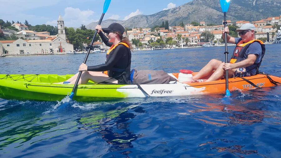Cavtat: 'Pomalo' Guided Sea Kayaking Tour - The swim stop by a beach or small island