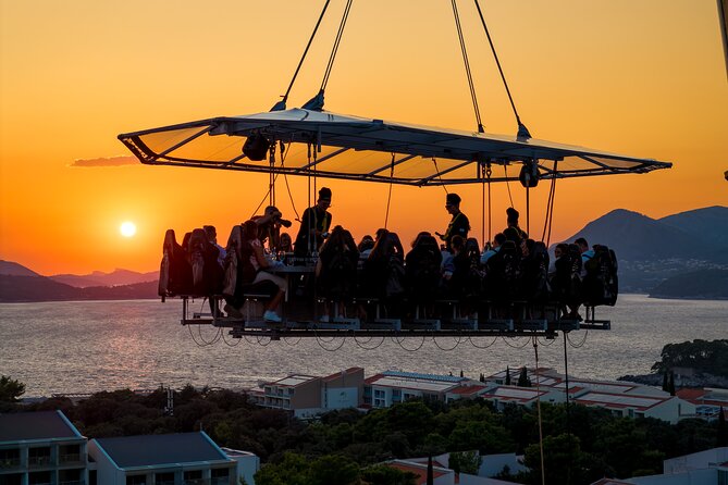 Dinner in the Sky Dubrovnik - Dine 50m above ground - Choosing between lunch, sunset, and the Croatian menu