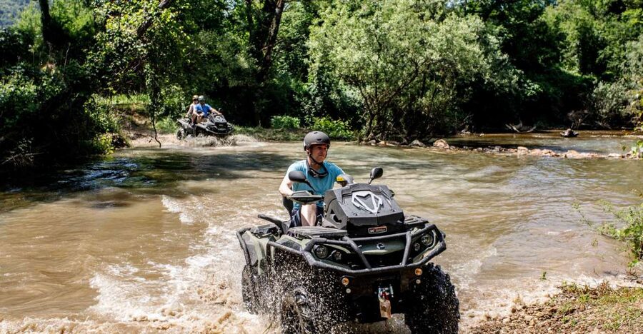 Dubrovnik: Kojan Koral ATV Quad Safari with transport - Getting comfortable on a Can-Am quad