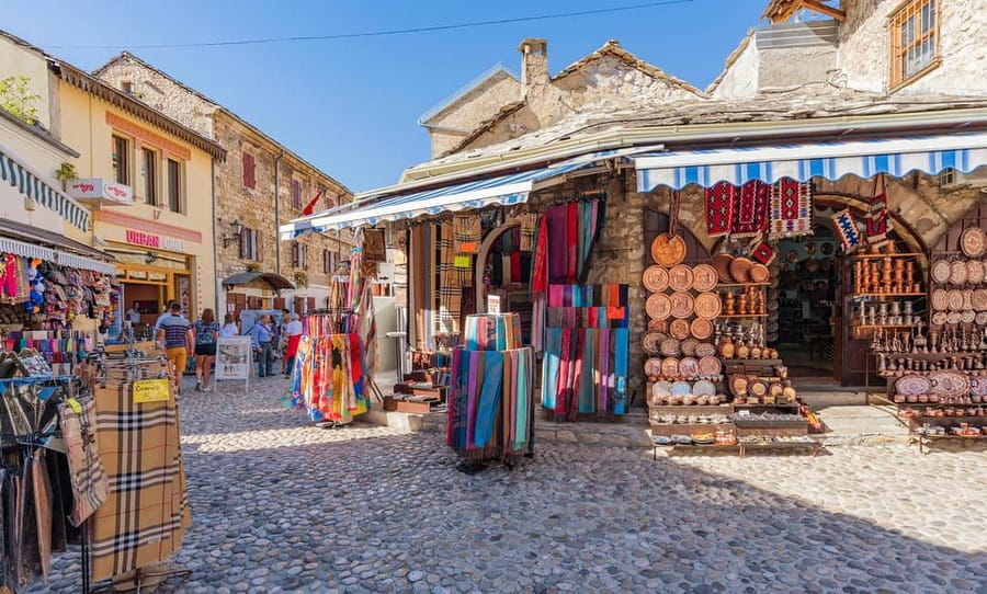 Dubrovnik: Mostar & Kravica Waterfalls Day Trip - Two hours to eat, shop, and wander