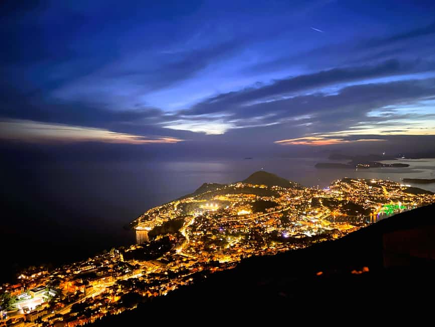 Dubrovnik Night Drive: Lights of the Adriatic - The 200-year-old fortress on Mount Srd