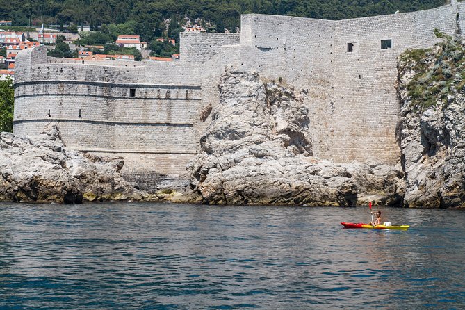 Dubrovnik: Sunset Kayaking & Snorkeling with water &wine - Sunset on the return to Pile Bay