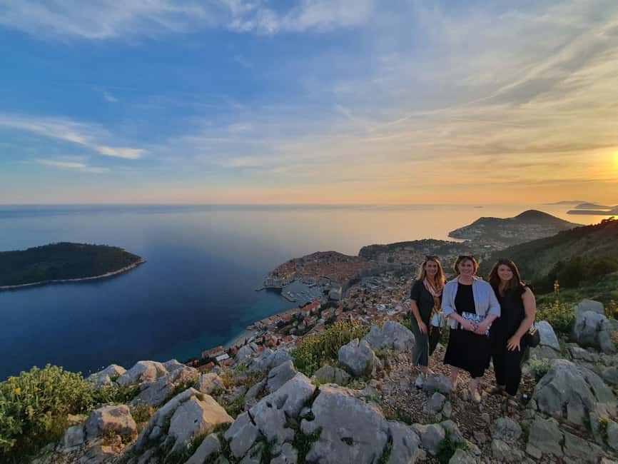 Dubrovnik Sunset Mountain Tour With Wine - The first Srđ viewpoint puts the old town below you