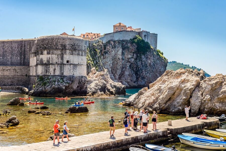 Dubrovnik: The Original Game of Thrones Tour & Lokrum Option - Stradun, Orlando’s Column, and the Jesuit Stairs