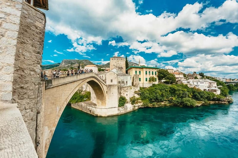 From Cavtat: Bosnia, Herzegovina, and the Old Bridge Tour - Entering Mostar and meeting the local guide