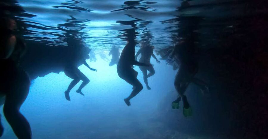 From Dubrovnik/Cavtat: Blue Cave, Sunj Beach Speed Boat Tour - The Three Green Caves give you more room to roam