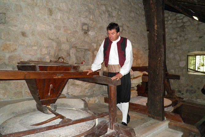Konavle Valley Wine Tour from Dubrovnik with Train Ride and Wine Tasting - Ljuta’s water mill and wool traditions