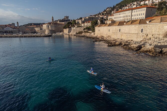 Lokrum Paddleboarding & Snorkeling Adventure; Caves and more - Paddling from Lokrum toward Dubrovnik