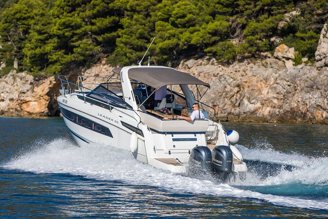 Private Half-Day Tour Elaphiti Islands by Speedboat, Dubrovnik - Boat comfort, shade, and snorkeling