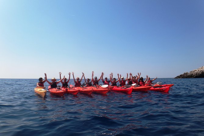 Private tour: Sea Kayaking & Snorkeling to Green Cave on Sipan island from Lopud - Swimming inside the Green Cave